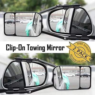 Universal Clip-On Towing Mirror For Trailer Safe Hauling Adjustable Extension • $39.99