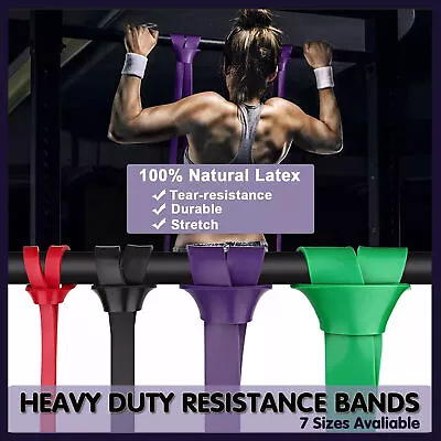 Heavy Duty Resistance Yoga Bands Loop Exercise Fitness Workout Band Gym Band AU • $10.14