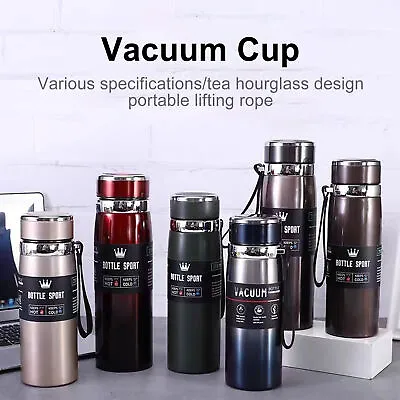 Stainless Steel Thermos Vacuum Water Flask Insulated Thermal Bottle 800/1000ml • $10.99