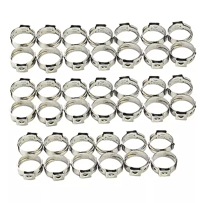 1/2 Inch PEX Stainless Steel Clamp Cinch Rings Crimp Pinch Fitting 40 Pcs • $8.08