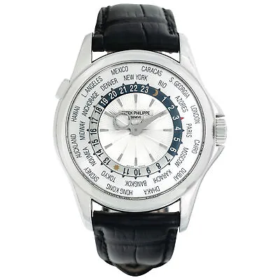 Patek Philippe World Time 5130G 18k White Gold Silver Dial 39mm Automatic Watch • $35880