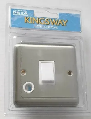 £4.90 • Buy DETA Kingsway Double Pole Switch With Flex Outlet - 20 Amp Satin Chrome 