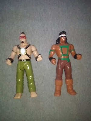 Milton Bradley Karate Fighters: Thunderfoot VS. Skullcrusher Figure Lot 1994 • $15