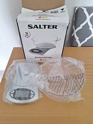 Salter Silver Electronic Add & Weigh Kitchen Scale Scales With Bowl -Damaged Box • £16.99