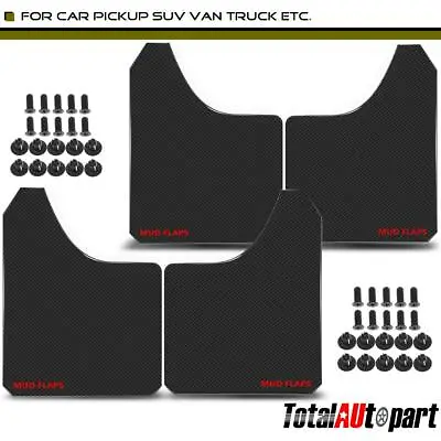 4Pcs Universal Mud Flaps Splash Guards Mudguards Fit Car Pickup SUV Van Truck • $23.74