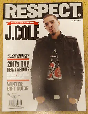 RESPECT MAGAZINE (Vol 3 Issue 1 2011) - J. Cole A$AP Rocky Common Meek Mill • £2.99