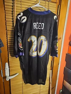 Ed Reed Baltimore Ravens Reebok Vintage NFL Jersey Black Men's XL Black HOF • $45