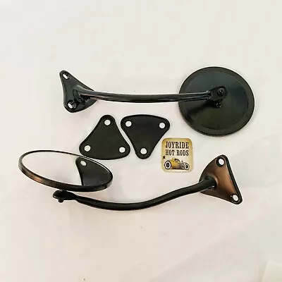 1955-59 Chevy & GMC Truck Mirrors- Smooth 5  OD Mirror Heads -WITH PADS-  BLACK. • $69.95
