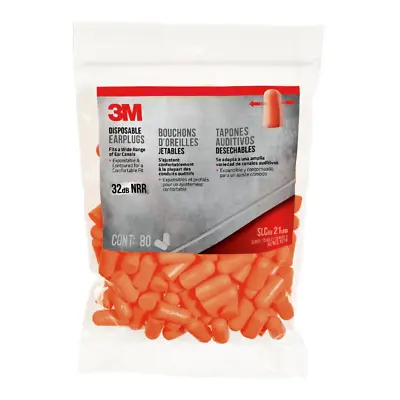 3M 92800 Disposable Earplugs 32 DB Rating Expands One Size Fits All X 80 Pack • $29.99