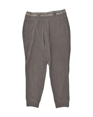 HOLLISTER Mens Tracksuit Trousers Joggers Large Grey Nylon BW07 • £15.22