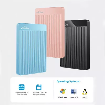 Data Backup External Hard Drive 2TB 1TB 500GB USB 3.0 2.5  Mobile For PC Laptop • £13.99