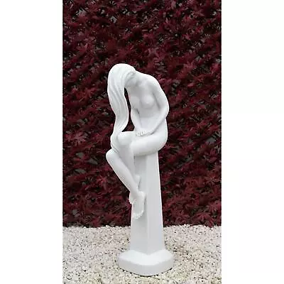 Dinova Fortuna White Statue Sculpture Modern Garden Ornament • £184.99