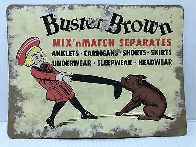 Rare Vintage BUSTER BROWN Clothing Sign / Store Display With Girl And Dog • $75