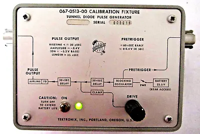 Tektronix 30pS Pulse Cal Fixture  067-513-00 With Manual  S/N: 000618 • $299