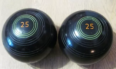 Set Of 2 Henselite Super-grip Lawn Bowls Size 4 3/4 - Indoor/outdoor Use • £14.50