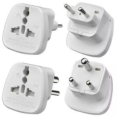 £5.99 • Buy 2/3 Pin Prong India Indian Pakistan Travel Plug Adaptor Adapter Universal Power