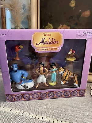 Vintage 90s Disney Parks Aladdin Plastic Toy Set In Box Princess Jasmine Figure • $18.50