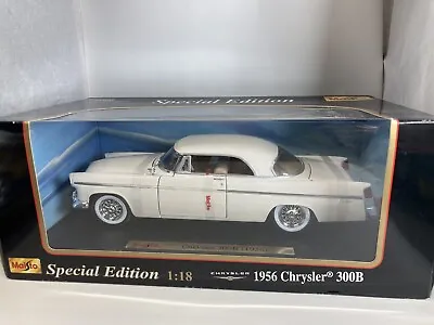 Maisto Special Edition White 1956 Chrysler 300b 1:18 Die-cast Car New In Box • $45