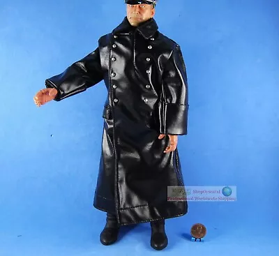 1:6 FIGURE GERMAN General Commander Cigarette Winter Leather Trench Coat WF_6P • $12.99