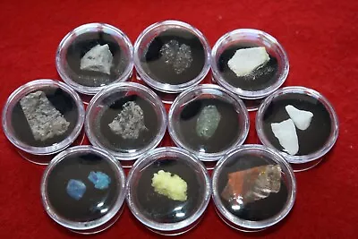 Mount Vesuvius Volcanic Rock Lava Ash Collection In Gem Jars 10 Types Pompeii • $49.80