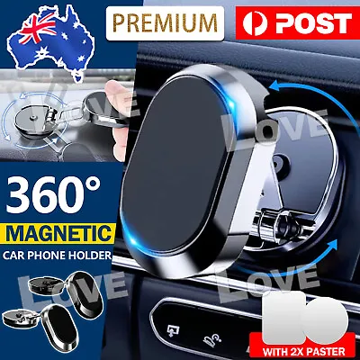 Metal Magnetic Car Phone Holder Folding Magnet Mount Mobile Cell Phone Stand GPS • $10.85