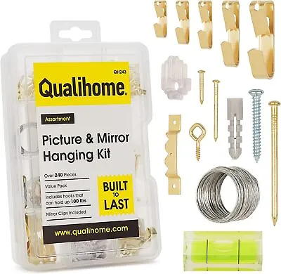 Picture And Mirror Hanging Kit Assortment Of Hooks Hardware Supplies To Hang • $33