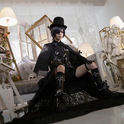 Black Butler Ciel Cloak Hat Shorts Suit Cosplay Clothes Fifteenth Anniversary  • $140.40