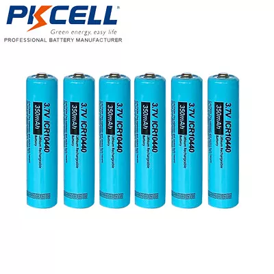 6x AAA 3.7V 10440 Rechargeable Lithium Triple A Batteries Button Top 500+cycles • $14.70