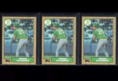 (3 Card Lot) - 1987 Topps Mark Mcgwire Rookie #366 • $1.15