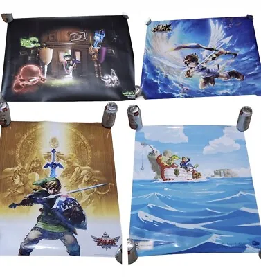 Lot Of 4 Club Nintendo Posters (Zelda X 2 Kid Icarus Luigi’s Mansion) • $40