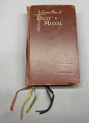 Vtg Saint Pius X Daily Missal School Edition Catholic Mass 1956 • $15