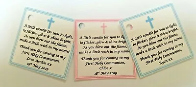 £5.50 • Buy HOLY COMMUNION CANDLE FAVOURS GUEST LABELS ** TAGS  - Baptism / Christening 