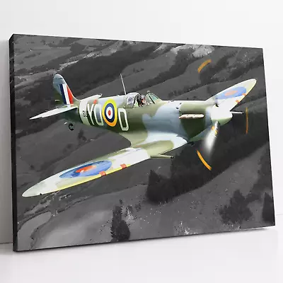 £29.99 • Buy Supermarine SPITFIRE MkV | Framed Canvas Print Wall Art Poster Photo Picture