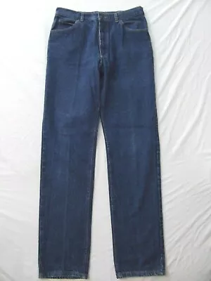 Vtg Lee Jeans 32x35 Straight Leg Logo Patch Stone Washed RUGGED BROKEN IN  • $23.99