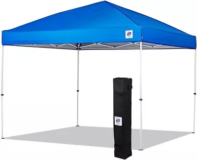 E-Z UP Envoy Instant Shelter Canopy Tent 10' By 10' 4 Pcs Spike Set Royal Blue • $125.96