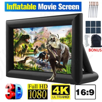 $123.95 • Buy 4M X 3M Inflatable Giant Movie Screen 16:9 Outdoor Projector Cinema Theatre New