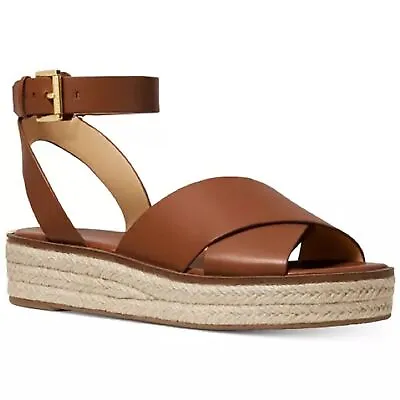 MICHAEL Michael Kors Abbott Sandal Brown Leather Women’s Size 9 • $39