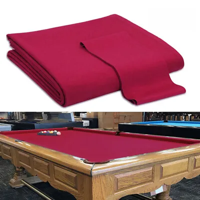 Red Worsted Pool Table Felt Fast Billiard Cloth 7/8/9ft Table W/ PRE-CUT RAILS • $65