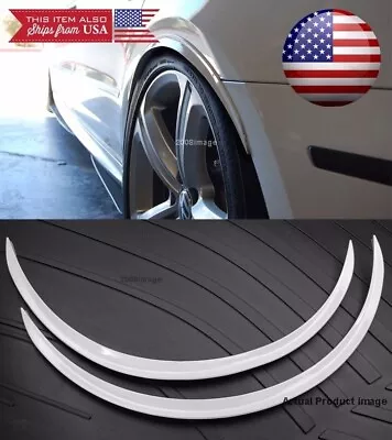 1 Pair White 1  Flexible Arch Wide Fender Flares Extension Guard Lip For Ford • $22.97