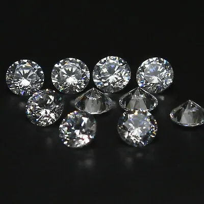 1.8 Mm Round Brilliant Cut 10 Pcs Lot Of DE Color VVS1 White Loose Diamonds • £23.48