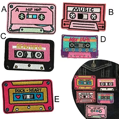 Mixed Tape Iron On Patch Music Walkman Beat Cassette 80ies Rock Hip Hop Patches • $6.95