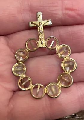 Vintage Catholic Pocket Rosary Missing Beads • $10