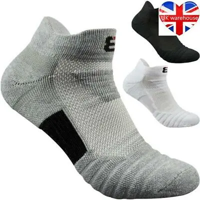 1/3pair Men Cotton Anti-sweat Short Socks Outdoor Sport Running Basketball Socks • £8.99