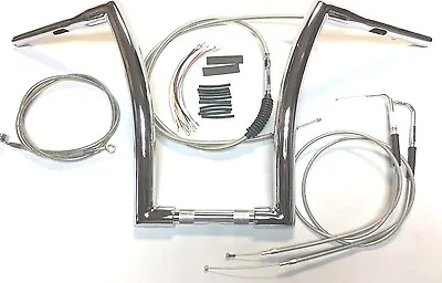 16  X 1.5   Super FAT Chrome Ape Hanger Handlebar Kit 07-10 Harley Heritage • $429