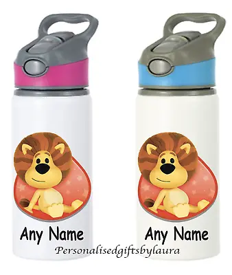 Raa Raa Noisy Lion  Personalised Kids Drinks Children 650ml Straw Water Bottle • £12.96