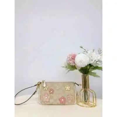 Coach CH619 Nolita 19 In Signature Canvas With Floral Applique • $109