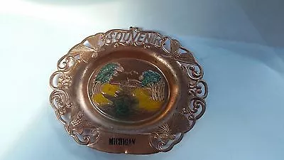 VINTAGE MICHIGAN PAINTED SOUVENIR  TRAY Metal Japan  • $9.99