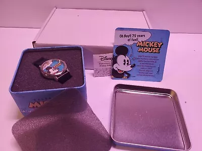 Mickey Mouse75 Years Of Fun Watch In Commemorative Disney Tin New In Box • $29.85