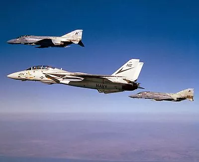 Poster Many Sizes; F-14A Tomcat Vf-24 F-4S Phantom Ii Vf-301 Devils Disciples  • $160.11