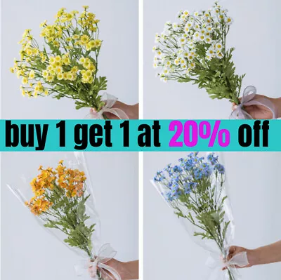 Artificial Silk Fake Daisy Flowers Bouquet Wedding Party Home Outdoor Decor UK • £4.46